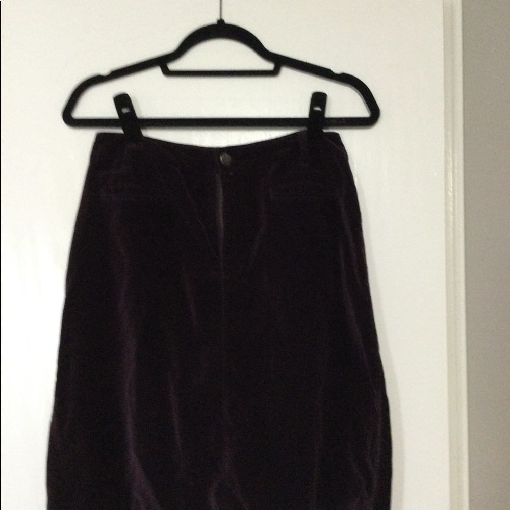 Chelsea Studio Purple Cotton Velvet Skirt 6